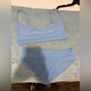 frankie’s bikinis gavin ribbed scoop bikini top & gavin cheeky bikini bottom